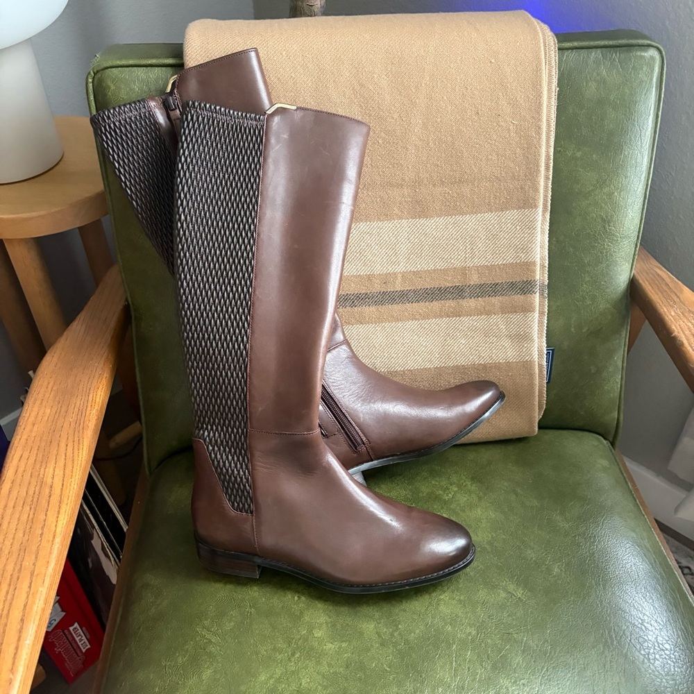 Cole Haan Rockland Chestnut Brown Leather Riding Boots size 6.5 - Picture 13 of 13